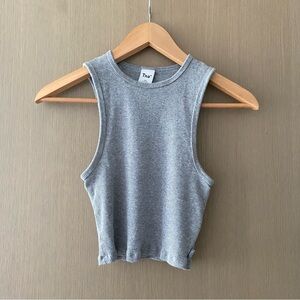 Aritzia tna ribbed tank heather grey